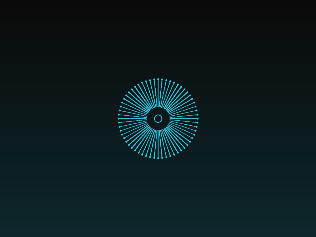 A minimal dark dictation interface with a floating pill button